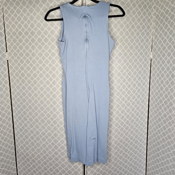 Baby Blue Love...Ady Midi Sheath Dress with Front Slit! - Picture 2 of 4
